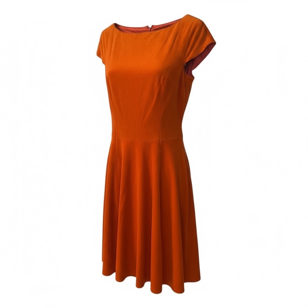 RALPH LAUREN BLACK LABEL SUEDE CAP SLEEVE DRESS